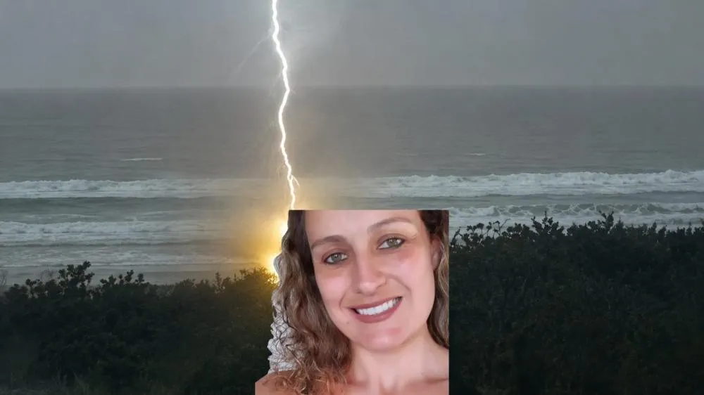 Mulher atingida por raio em praia de SC será cremada neste domingo